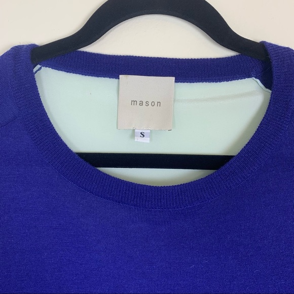 Mason by Michelle Mason Two Tone Cashmere Silk Sweater - Picture 4 of 10